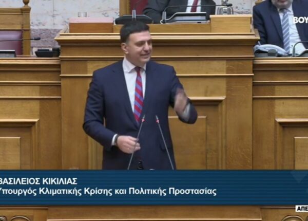 Κικίλιας: Η Πολιτική Προστασία αναβαθμίζεται, το νομοσχέδιο εστιάζει στην πρόγνωση και την πρόληψη